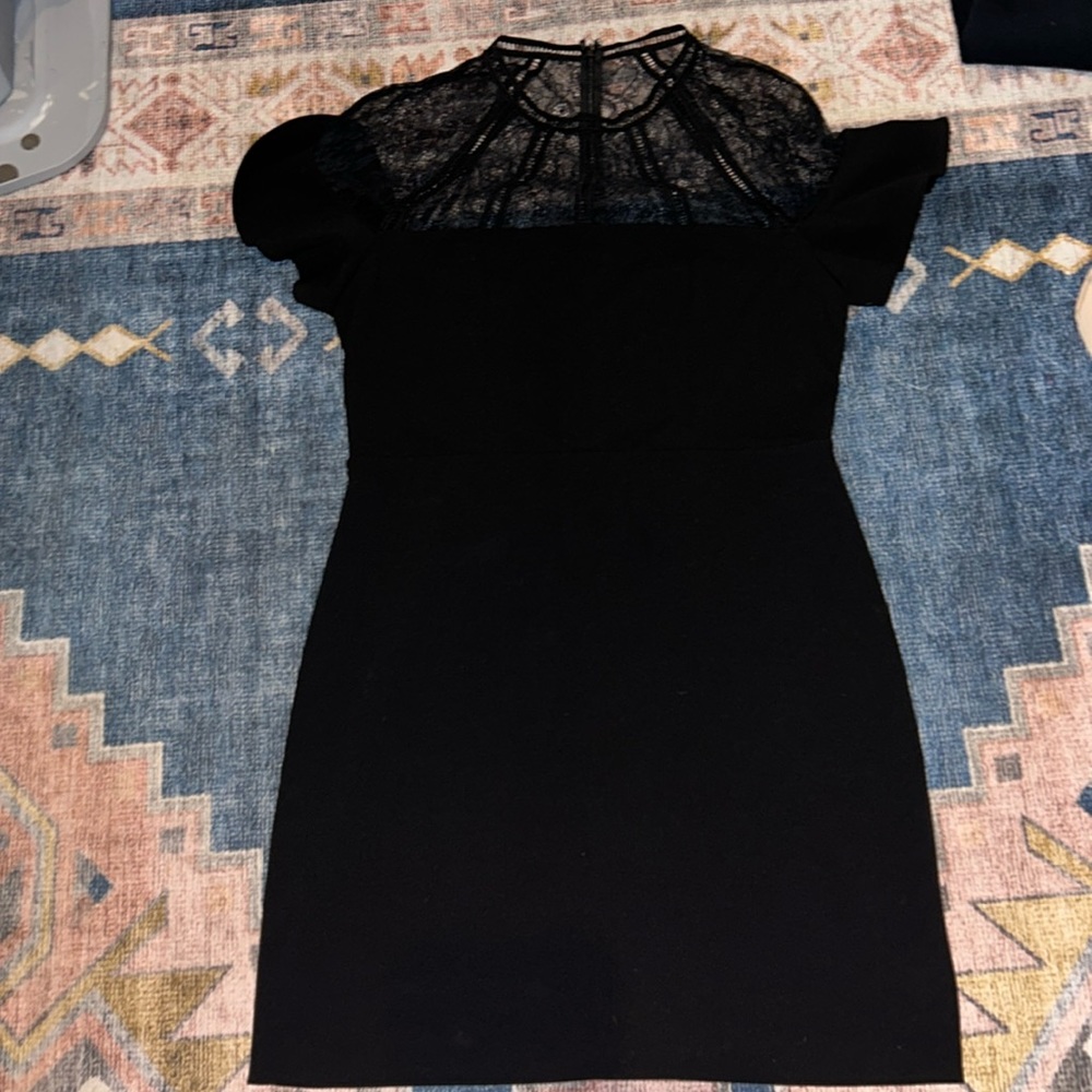 Black dress with zipper closure in back